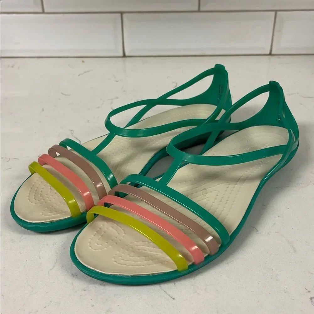 Crocs Isabell / Hurricane 2 Jelly Sandal “New Mint” / Oyster Size 9